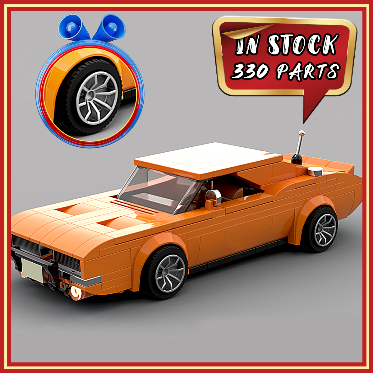 Kid Toys Ads - Classic MOC-83130 Muscle Style Sports Car
