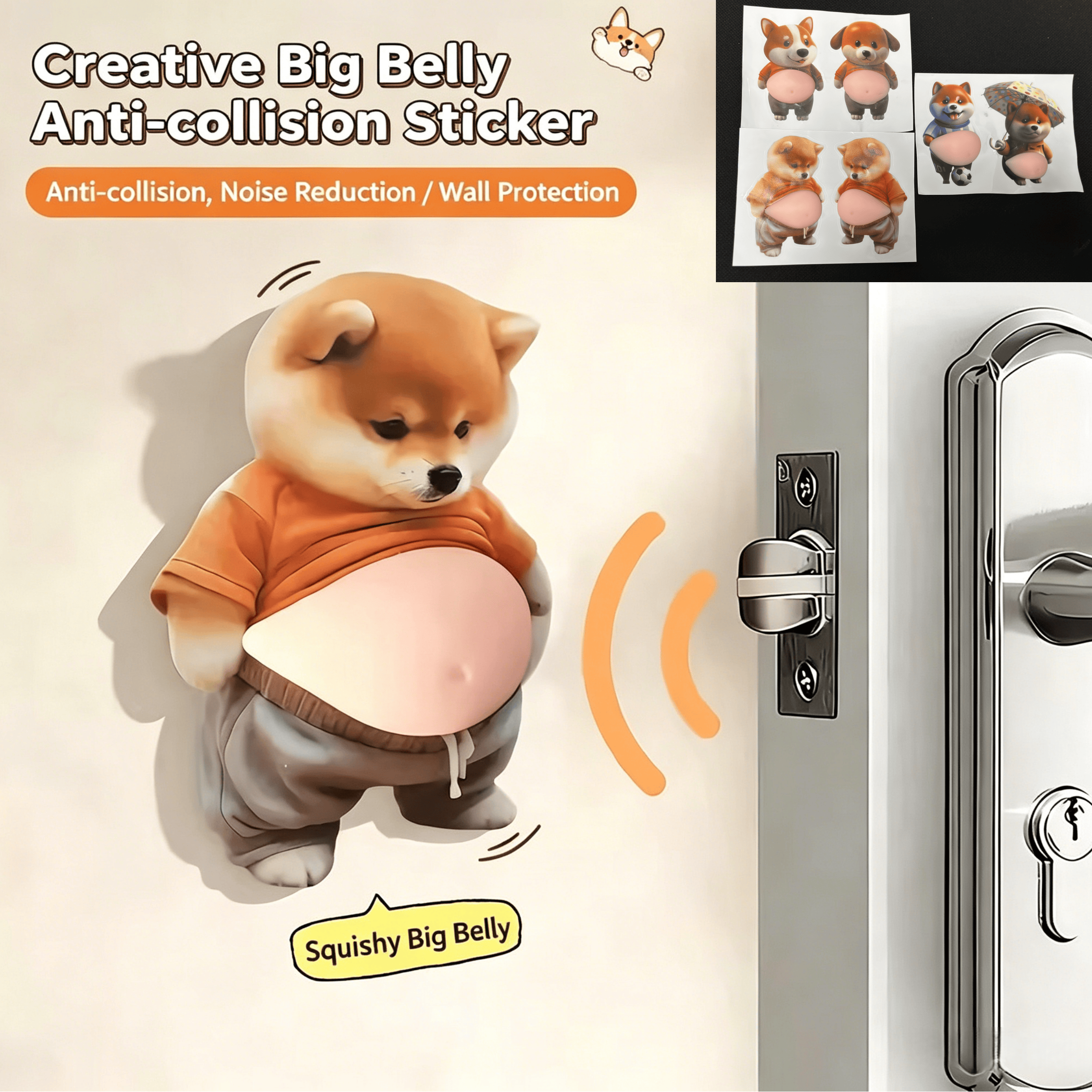 Kids Toys Easter - 6Pcs 3D Dog & Cat Belly