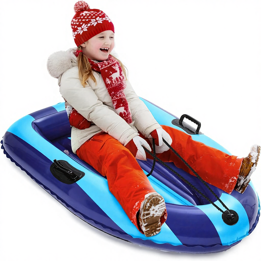 Kids Toys Kids Toys - QPAU Inflatable PVC Snow Sled Heavy