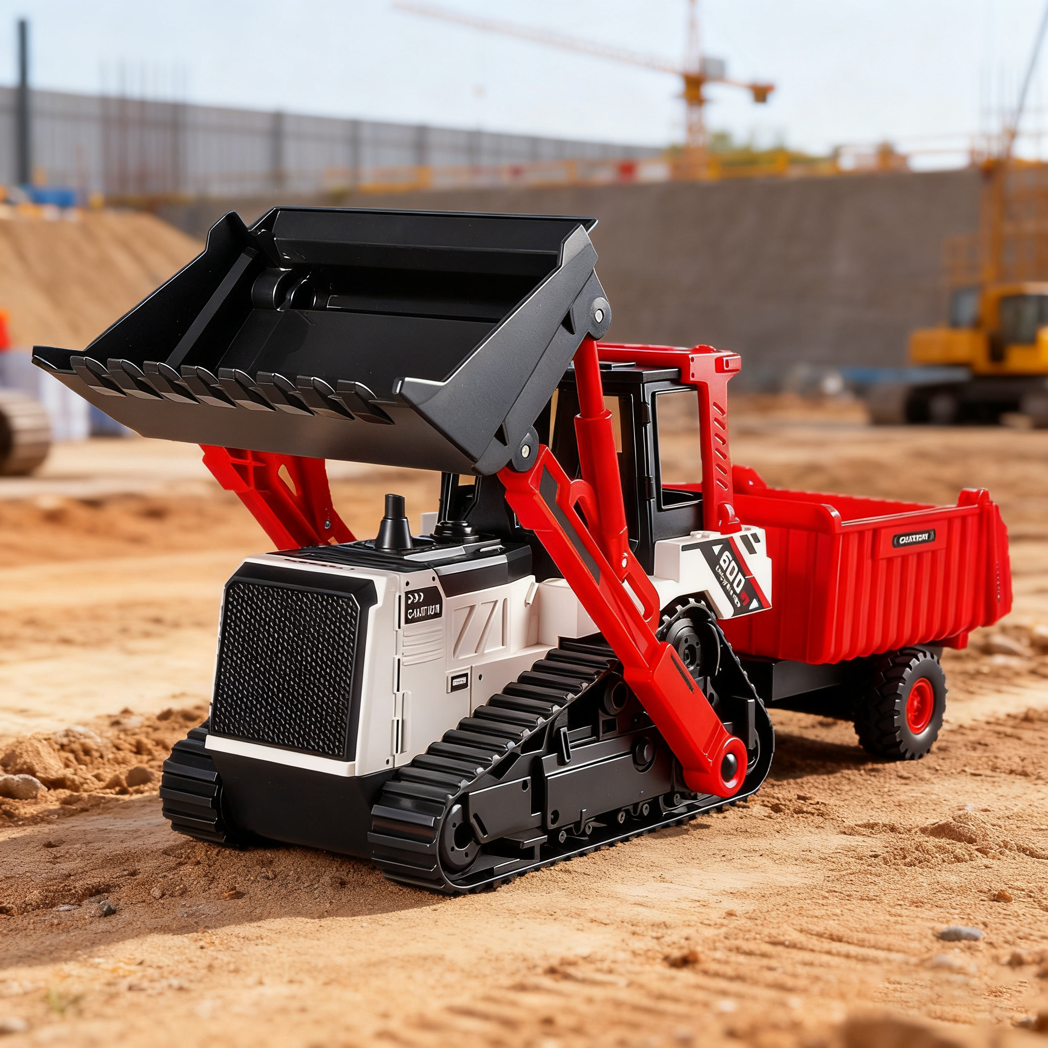 Kids Toys Usa - Engineering Vehicle Model Double Head Excavator