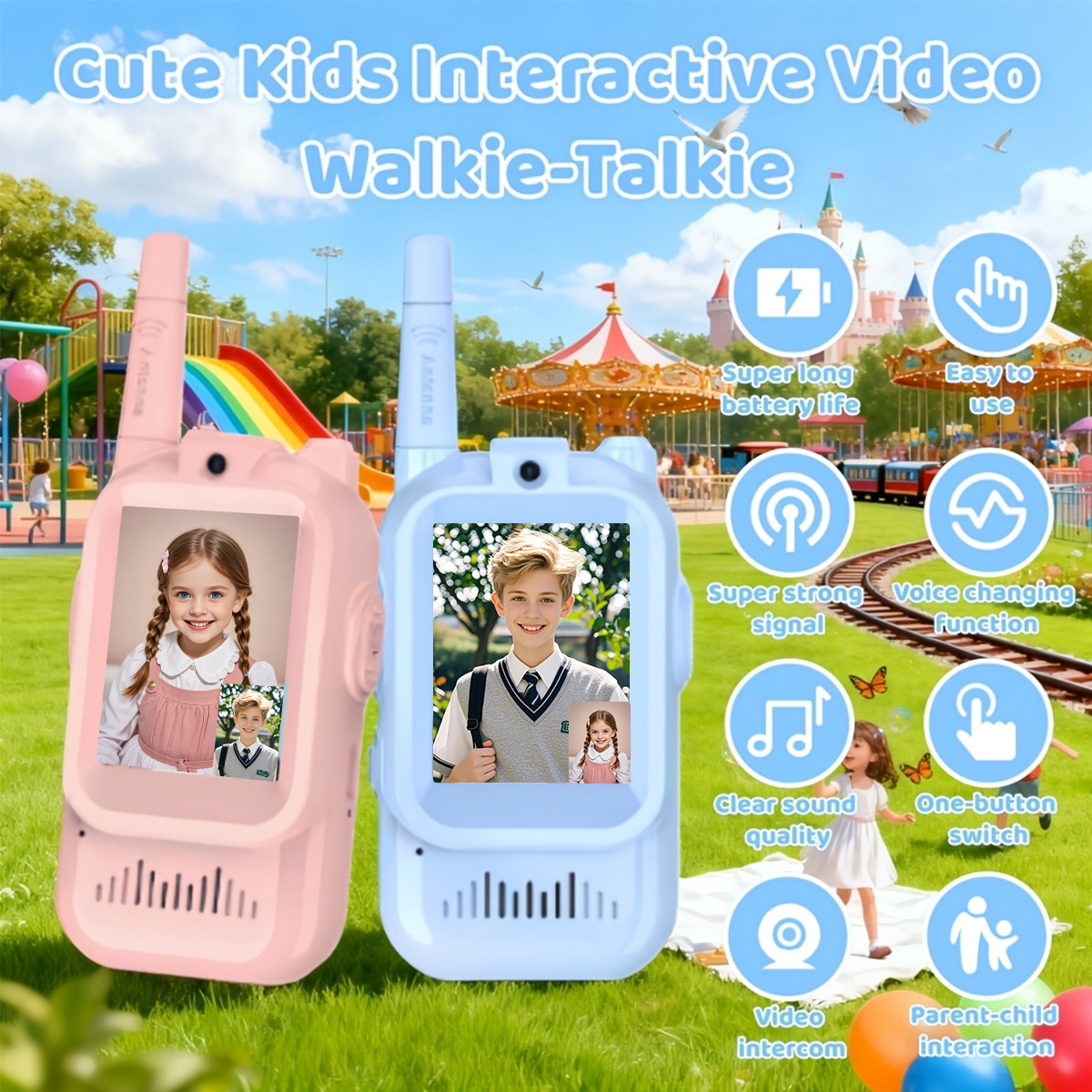 Kid Toys Ads - 2PCS Video Walkie Talkie For Kids