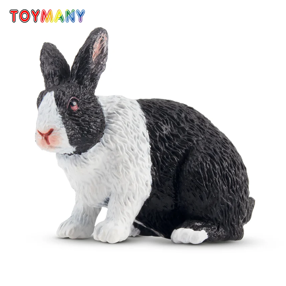 Kids Toys Easter - Toymany Simulation Dutch Rabbit Wildlife Animal