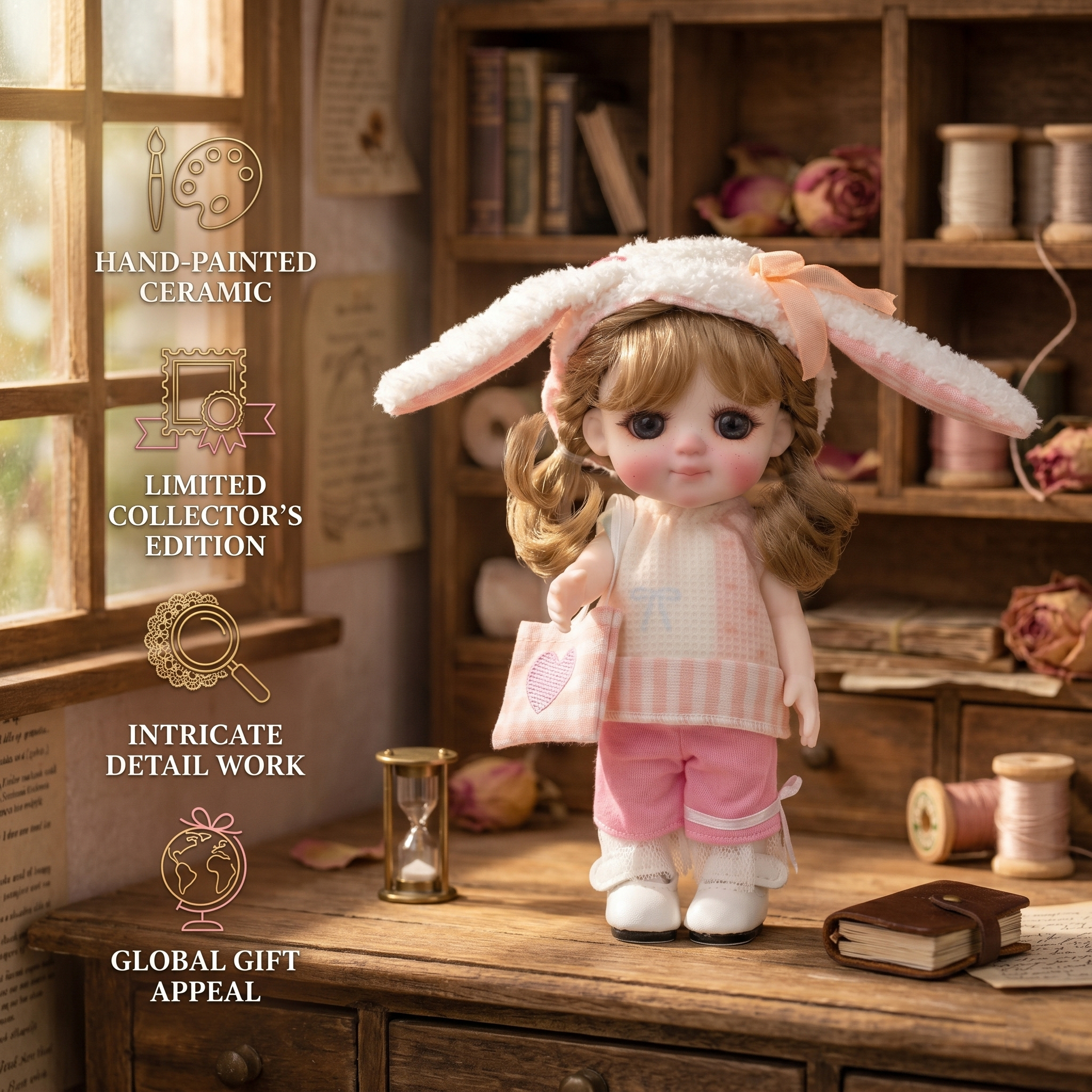 Top Kids Xmas Toys - Cloveray 6Inch Cute Ceramic Doll Handmade