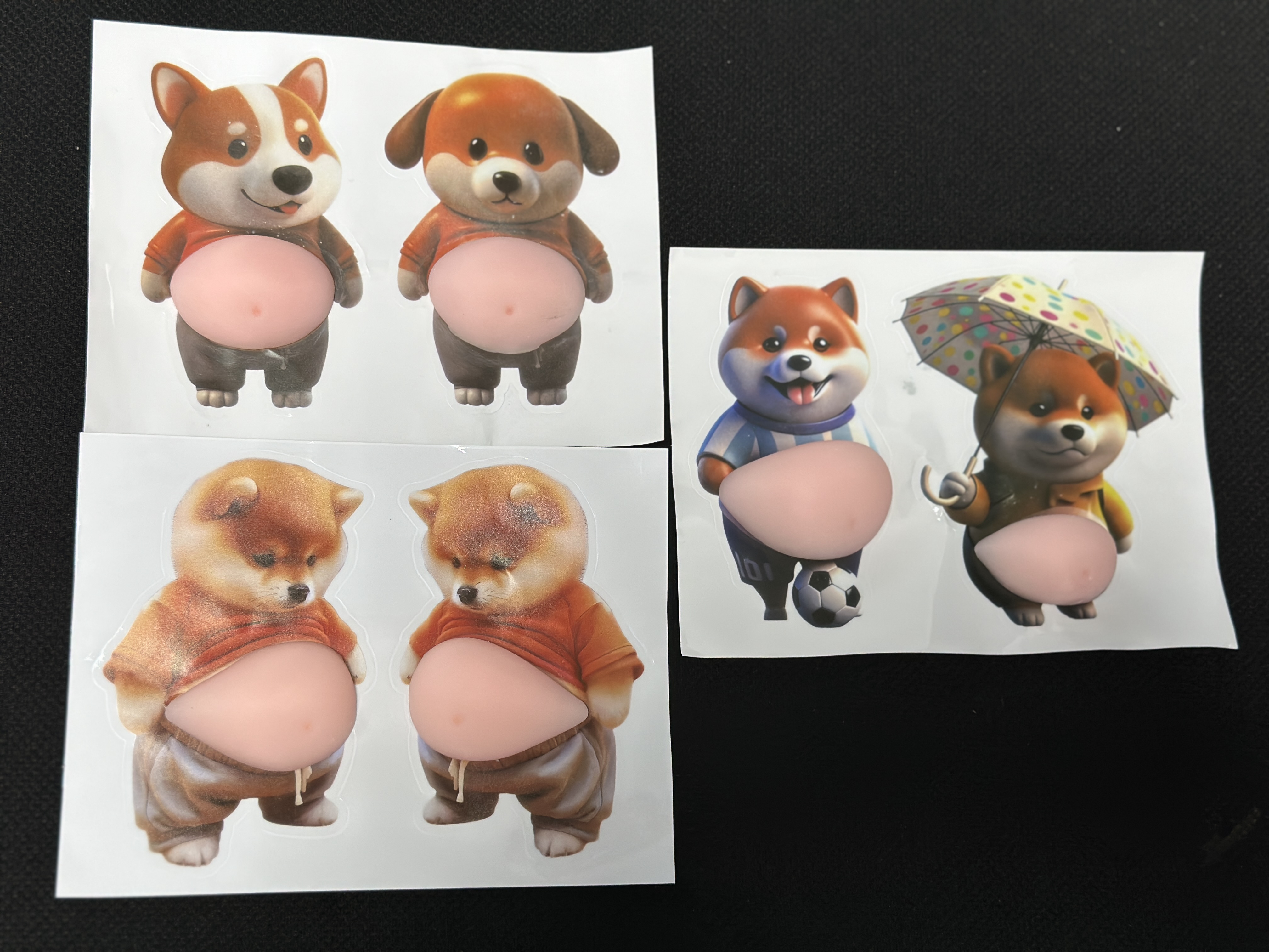 6Pcs 3D Dog & Cat Belly Mochi  - Kids Toys Easter review and price