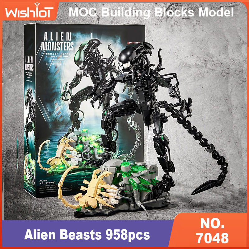 MOC 7048 Alien Monsters Buildi - Xenomorph Kids Toys review and price