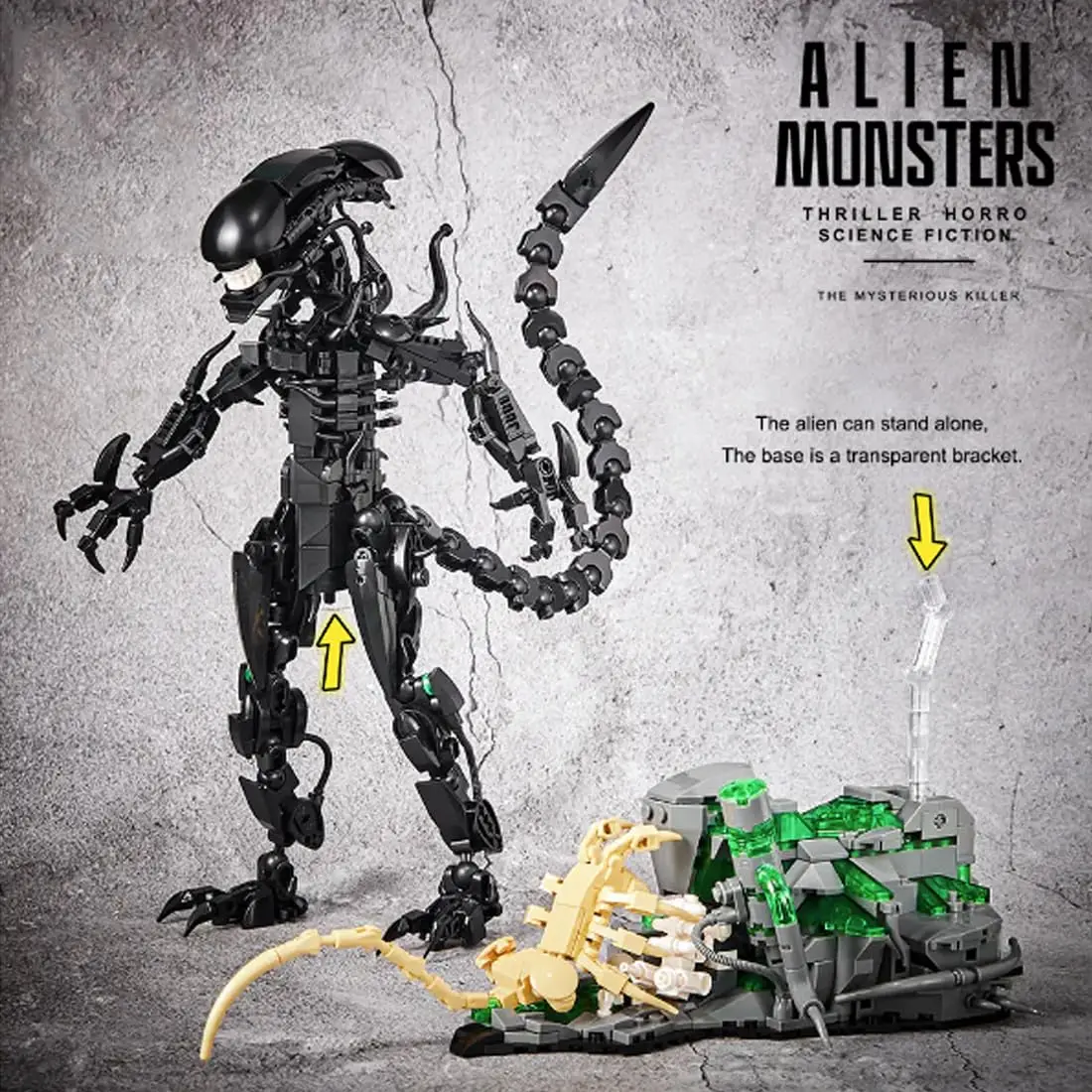 MOC 7048 Alien Monsters Buildi - Xenomorph Kids Toys review and price