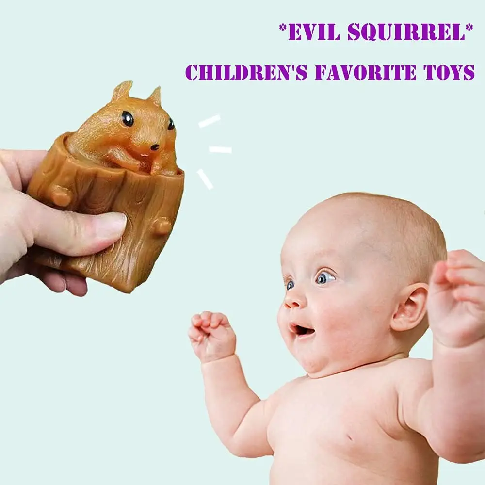 1PC Evil Squirrel Squeeze Toy  - Kids Toys Easter review and price