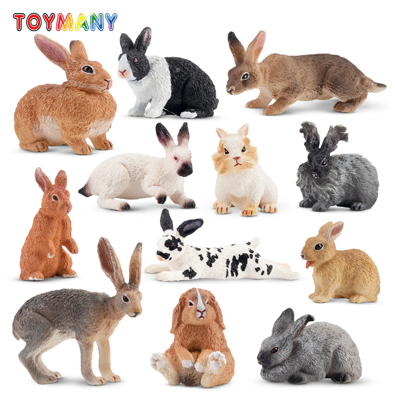 12Pcs Simulation Rabbit Farm A - Kids Toys Easter review and price
