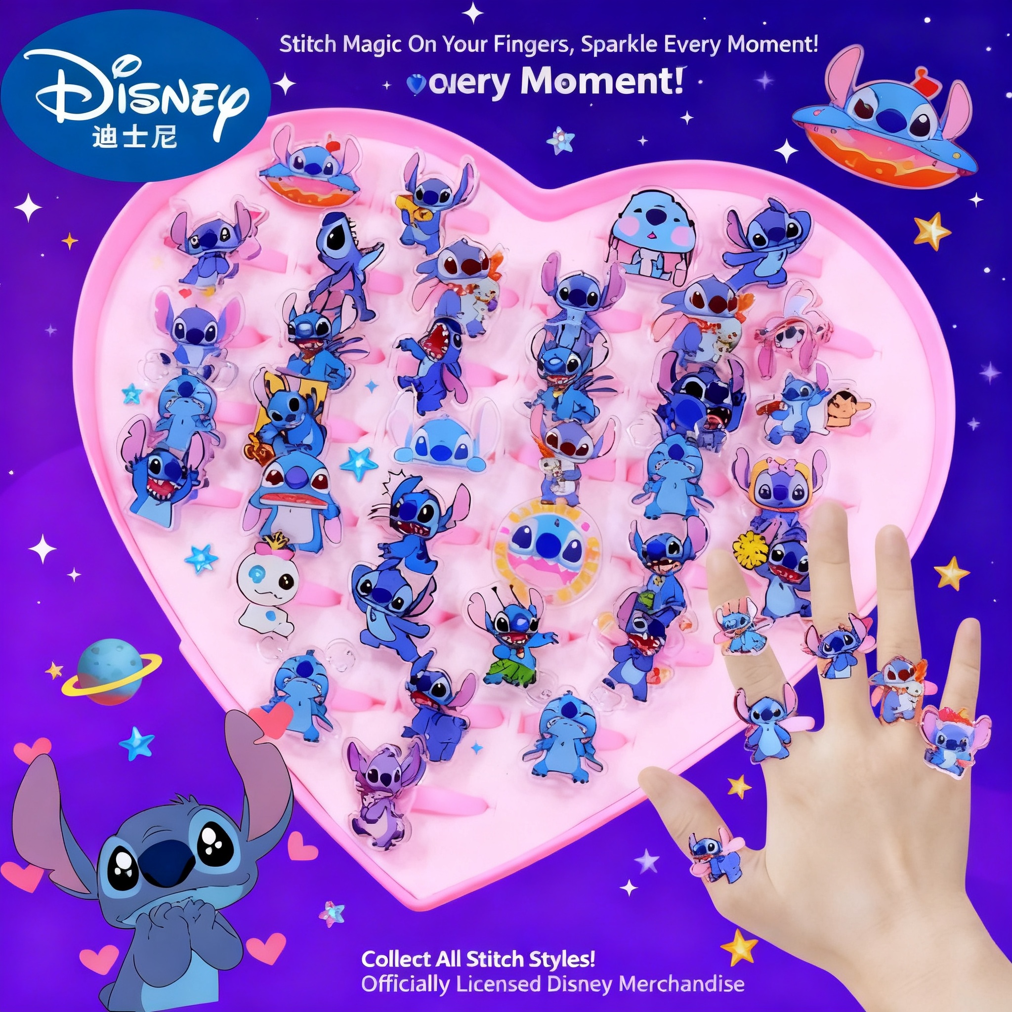 Stitch Acrylic Ring 10/20pcs K - Kids Toys Usa review and price